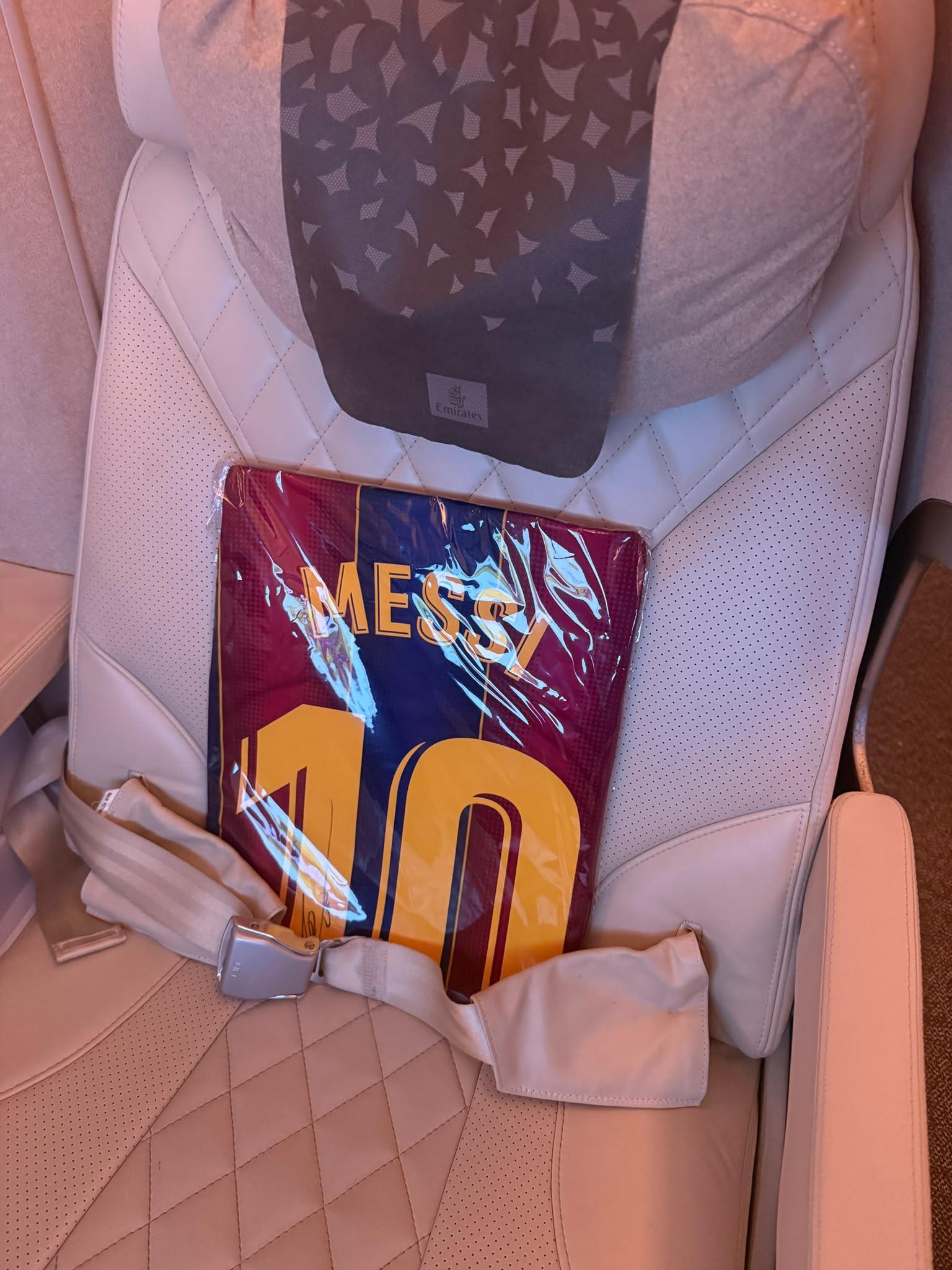The signed shirt in transit prior to framing